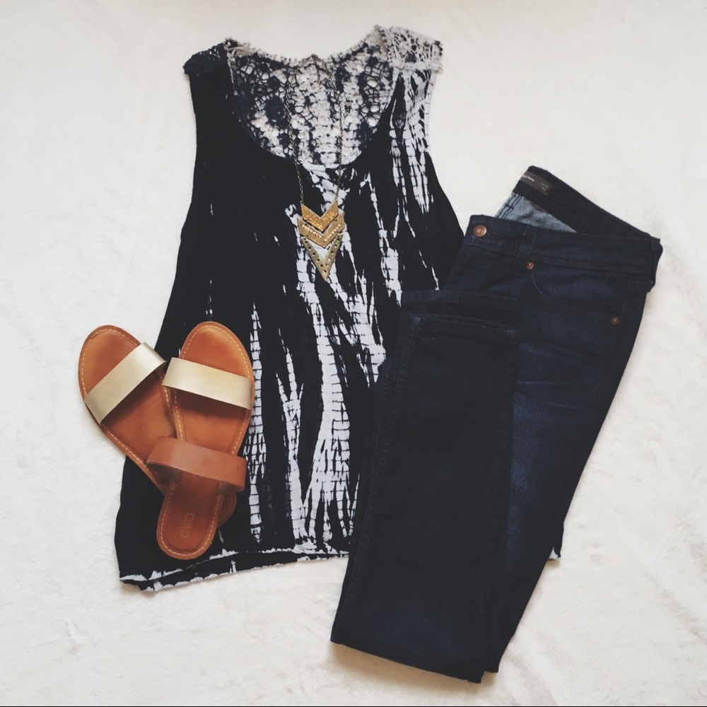 Trendy Tie-Dye Crochet Tank